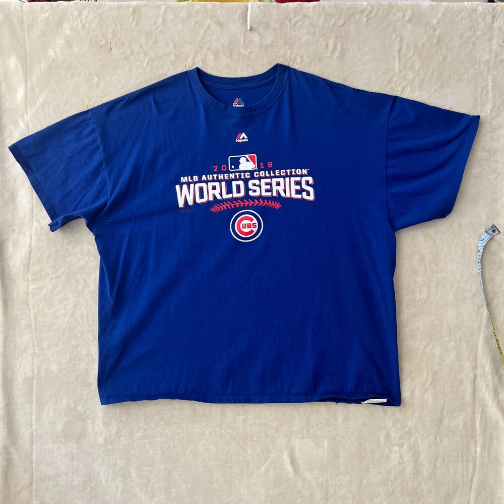 Cubs 2016 World Series, MLB Authentic Collection T-Shirt, Blue 2XL